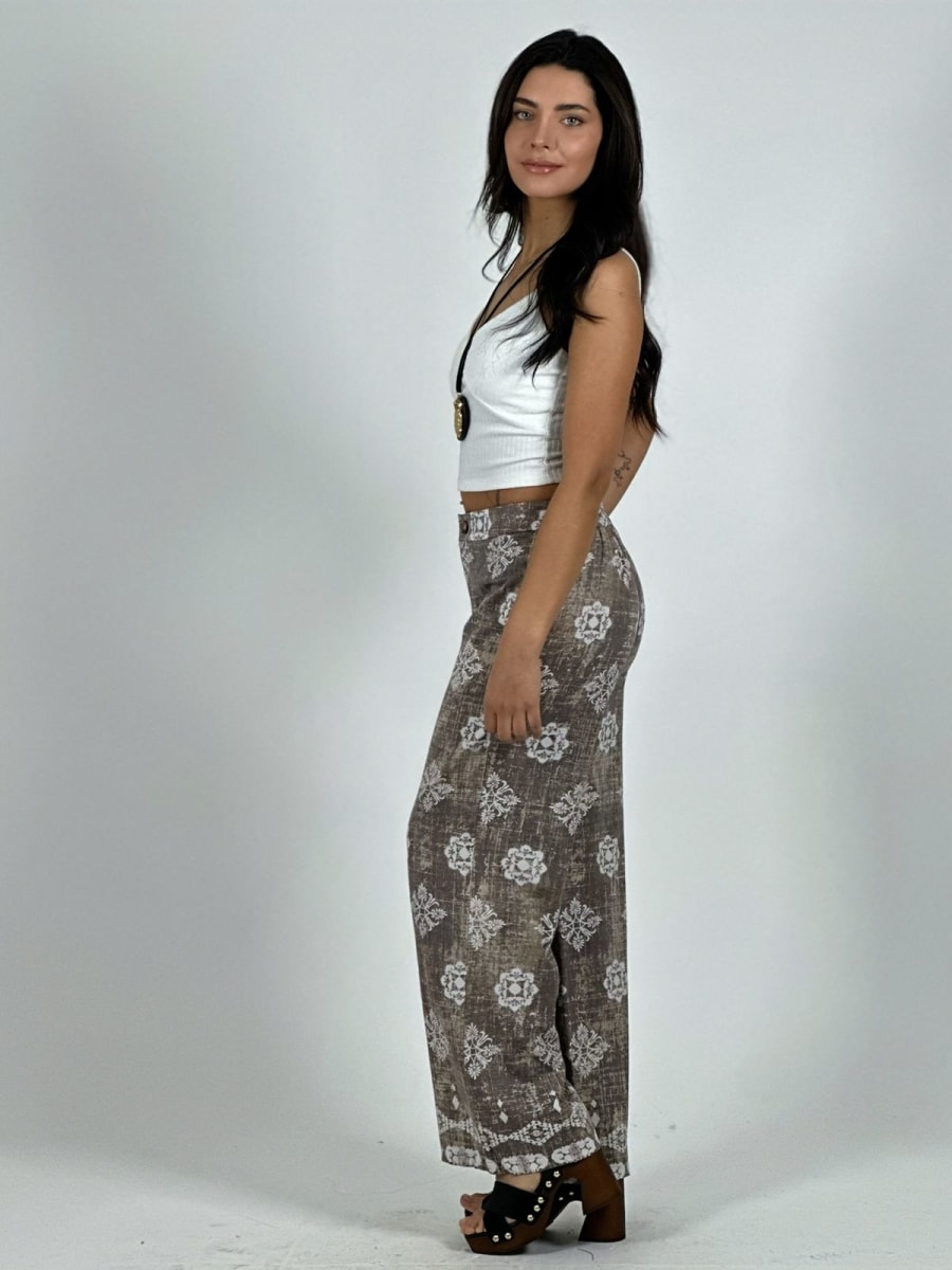 Pantalón Viscosa Estampado Boho A3-746