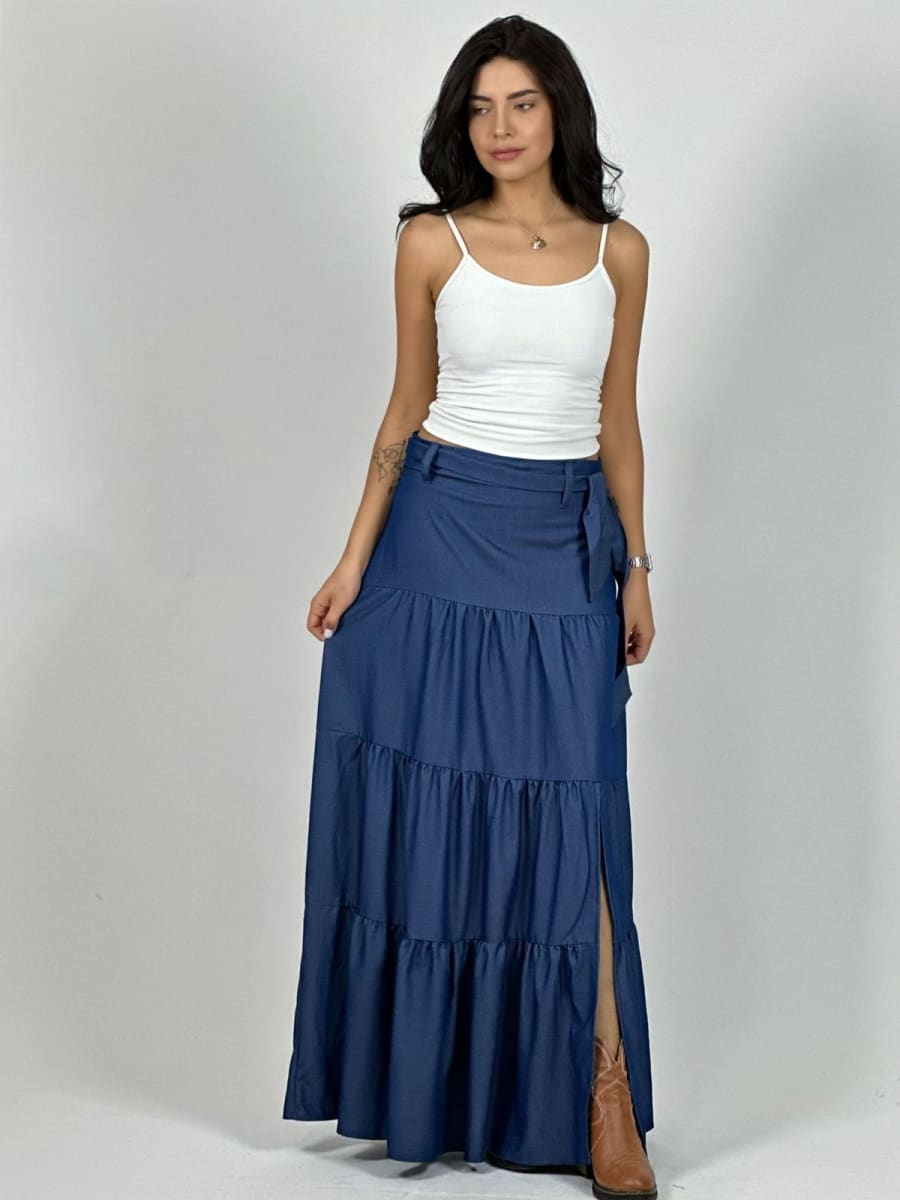 Falda Mezclilla Seccionada A4-882