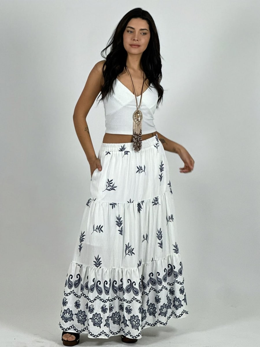 Falda Seccionada con Vuelo Boho A4-892