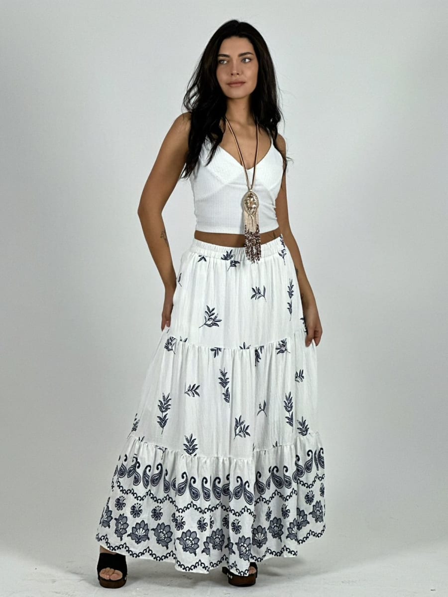 Falda Seccionada con Vuelo Boho A4-891