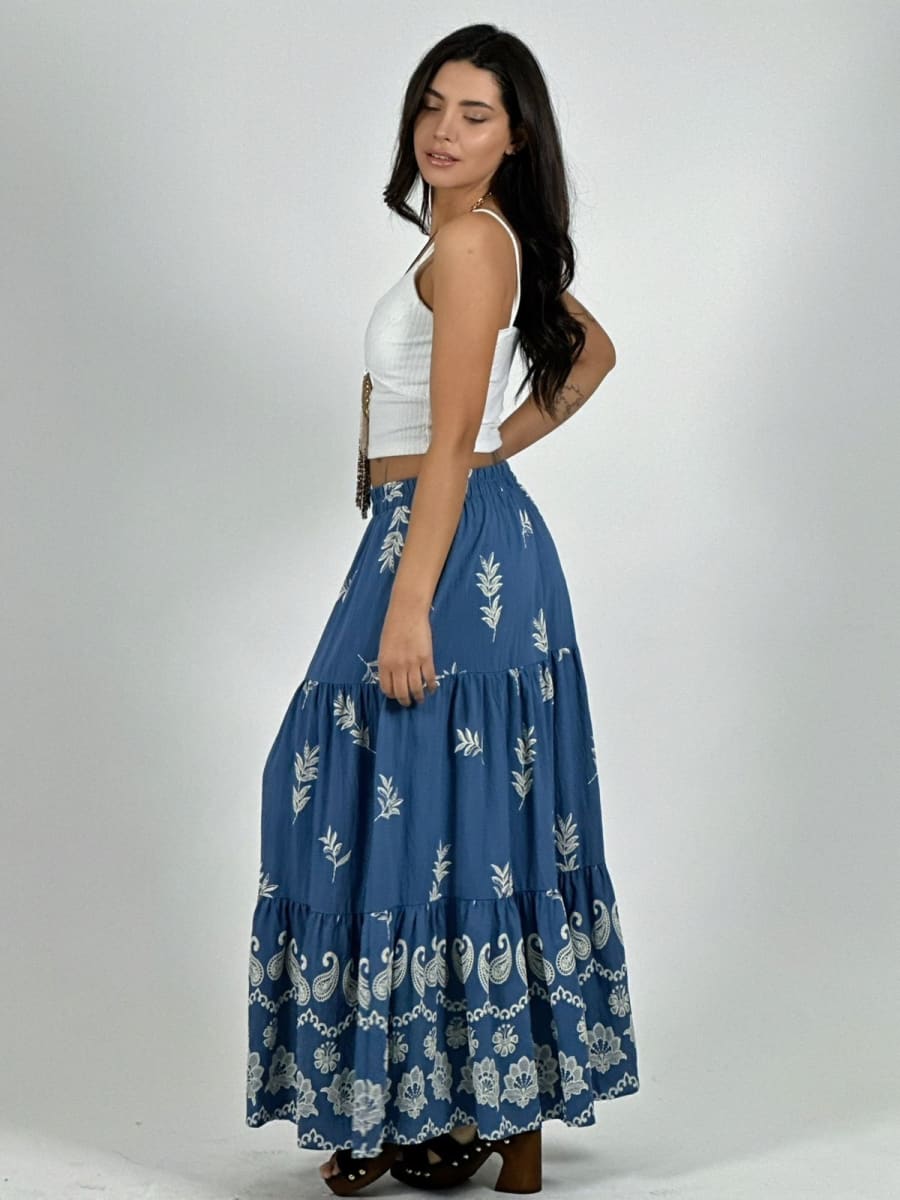 Falda Seccionada con Vuelo Boho A4-895