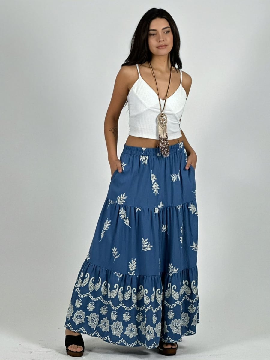 Falda Seccionada con Vuelo Boho A4-894