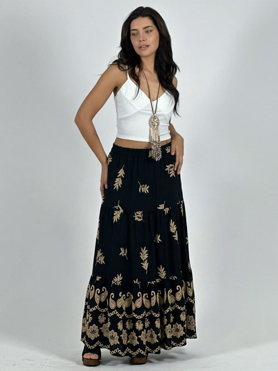 Falda Seccionada con Vuelo Boho A4-898