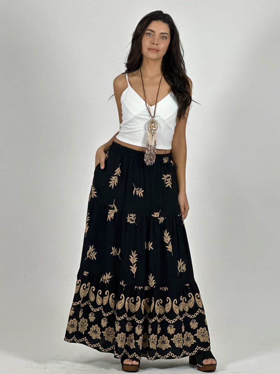 Falda Seccionada con Vuelo Boho A4-897