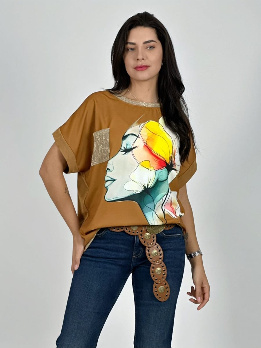 Polera Sublimada MUJER/FLOR A3-771