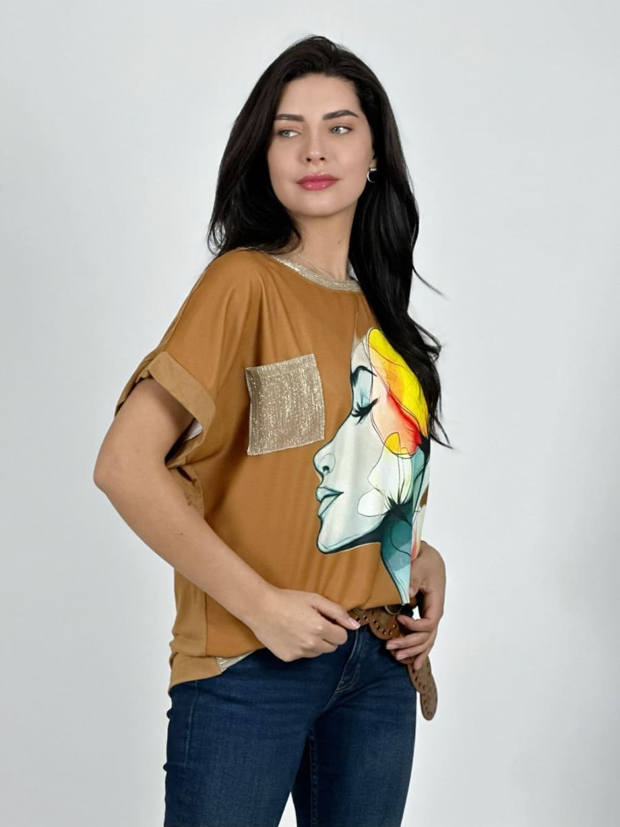 Polera Sublimada MUJER/FLOR A3-772