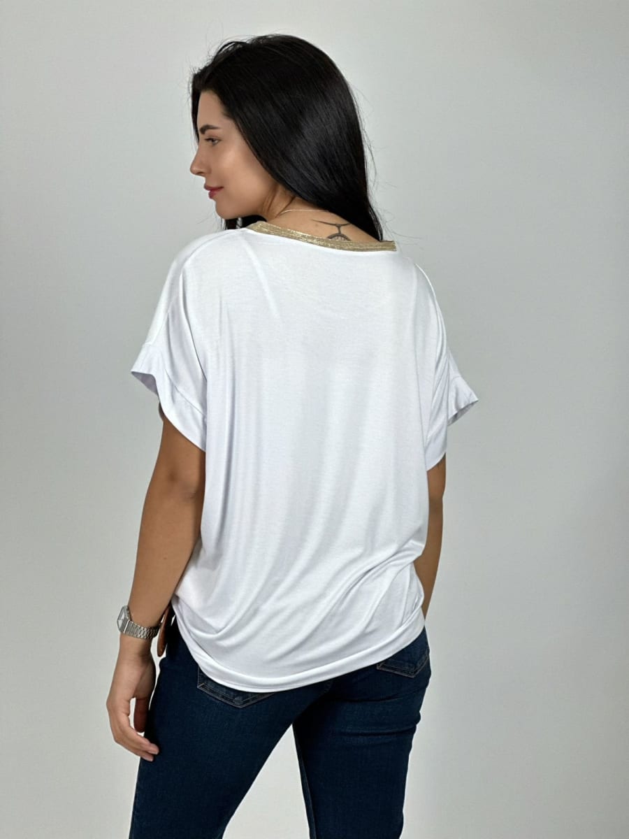 Polera Algodon Love SANTA Brillante A2-593