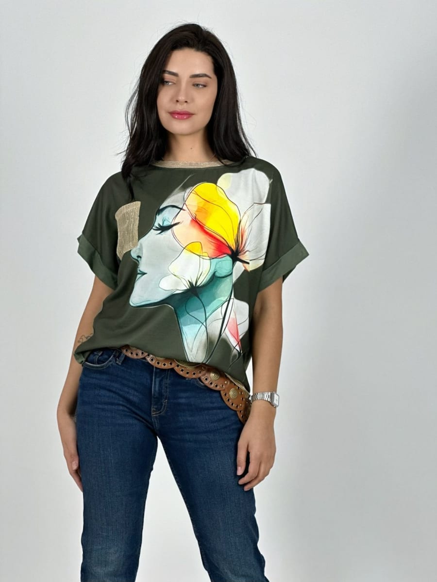 Polera Sublimada MUJER/FLOR A3-7712