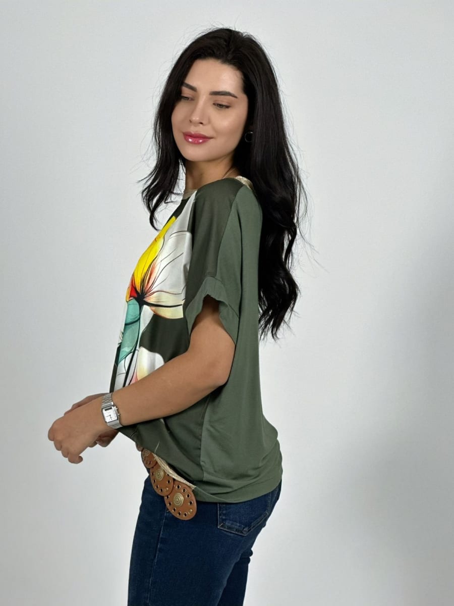 Polera Sublimada MUJER/FLOR A3-7714