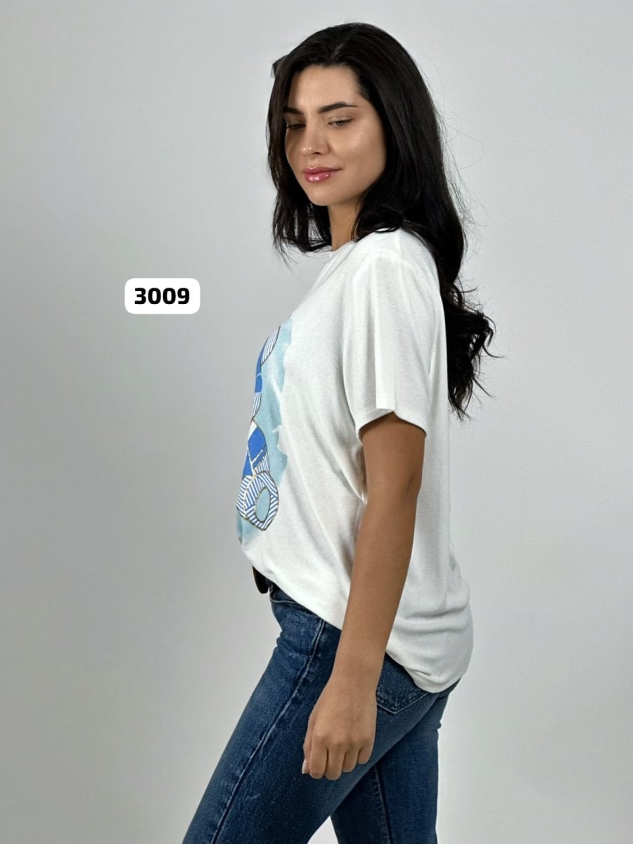 Polera Casual Algodon Gran Oso Lineal A4-866