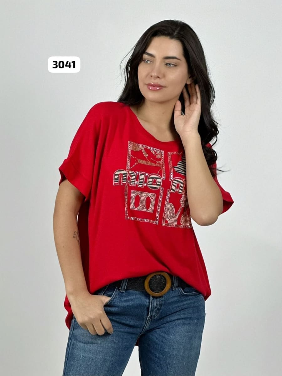 Polera Casual Algodon Mickey Brillante MIO-MIO A4-852