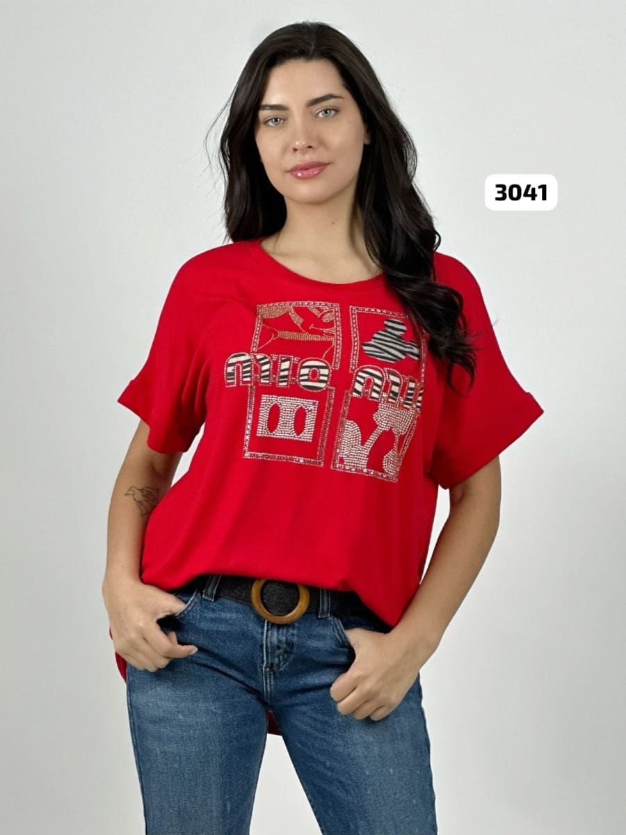 Polera Casual Algodon Mickey Brillante MIO-MIO A4-851