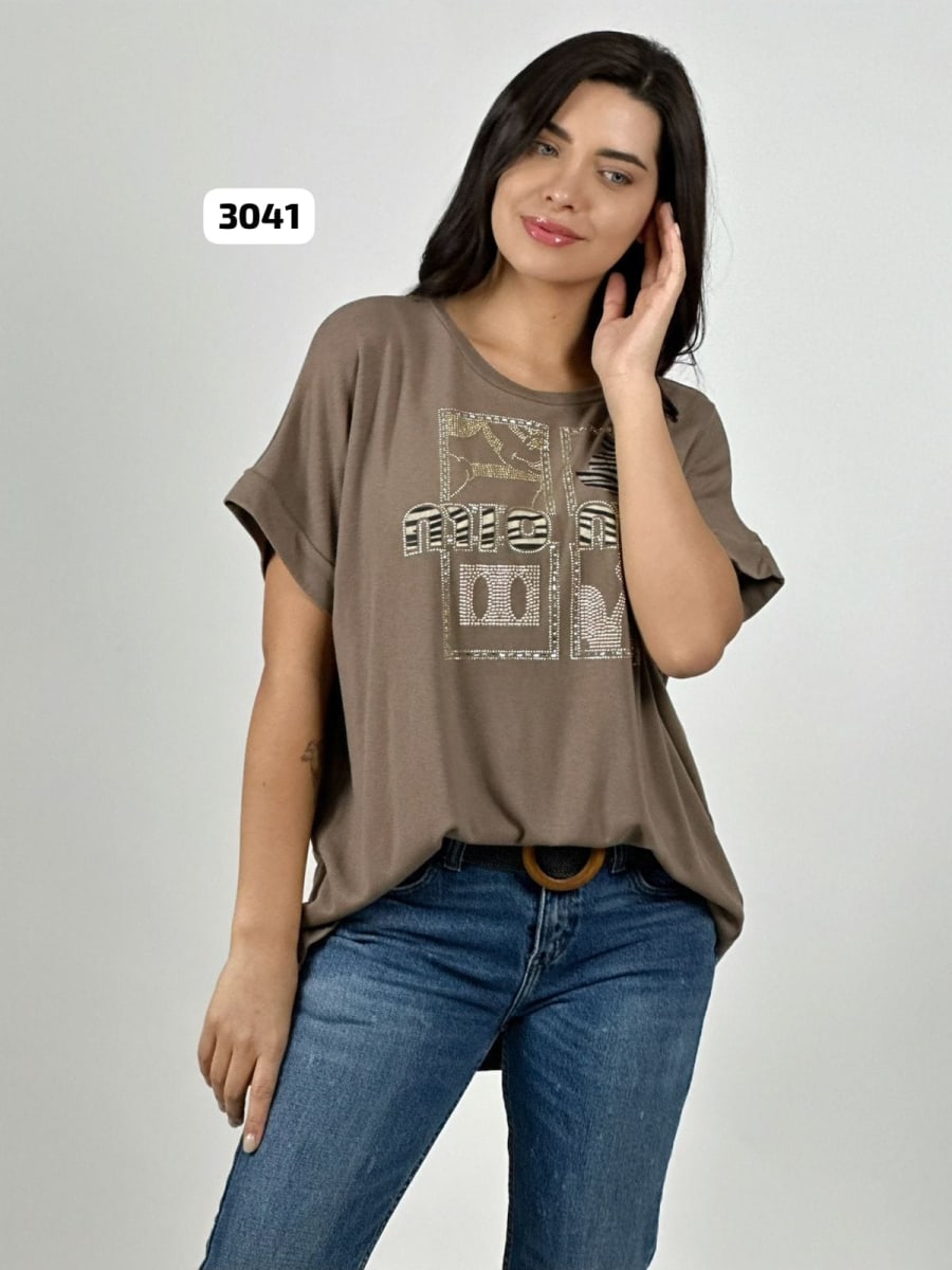 Polera Casual Algodon Mickey Brillante MIO-MIO A4-854