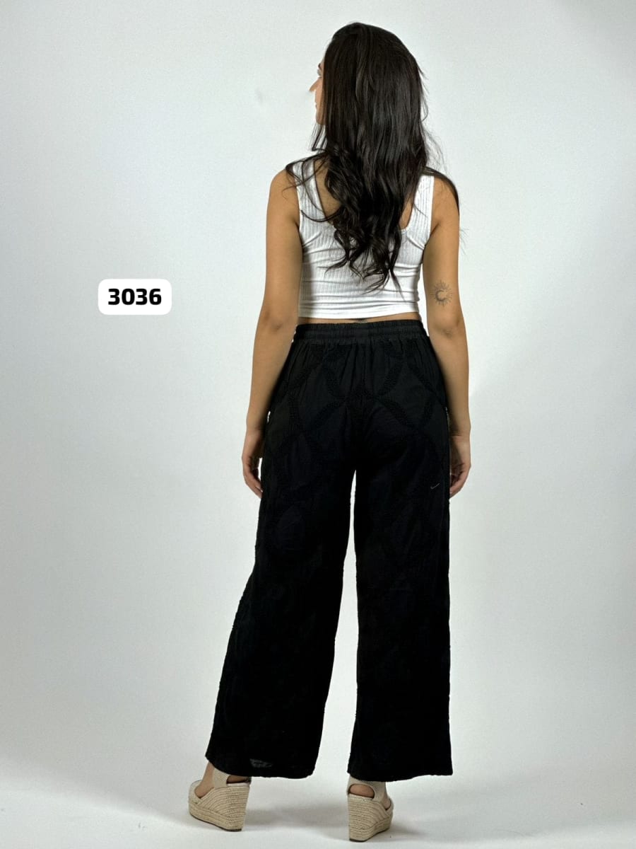 Palazzo Crepe Costuras de Eslabones A4-856