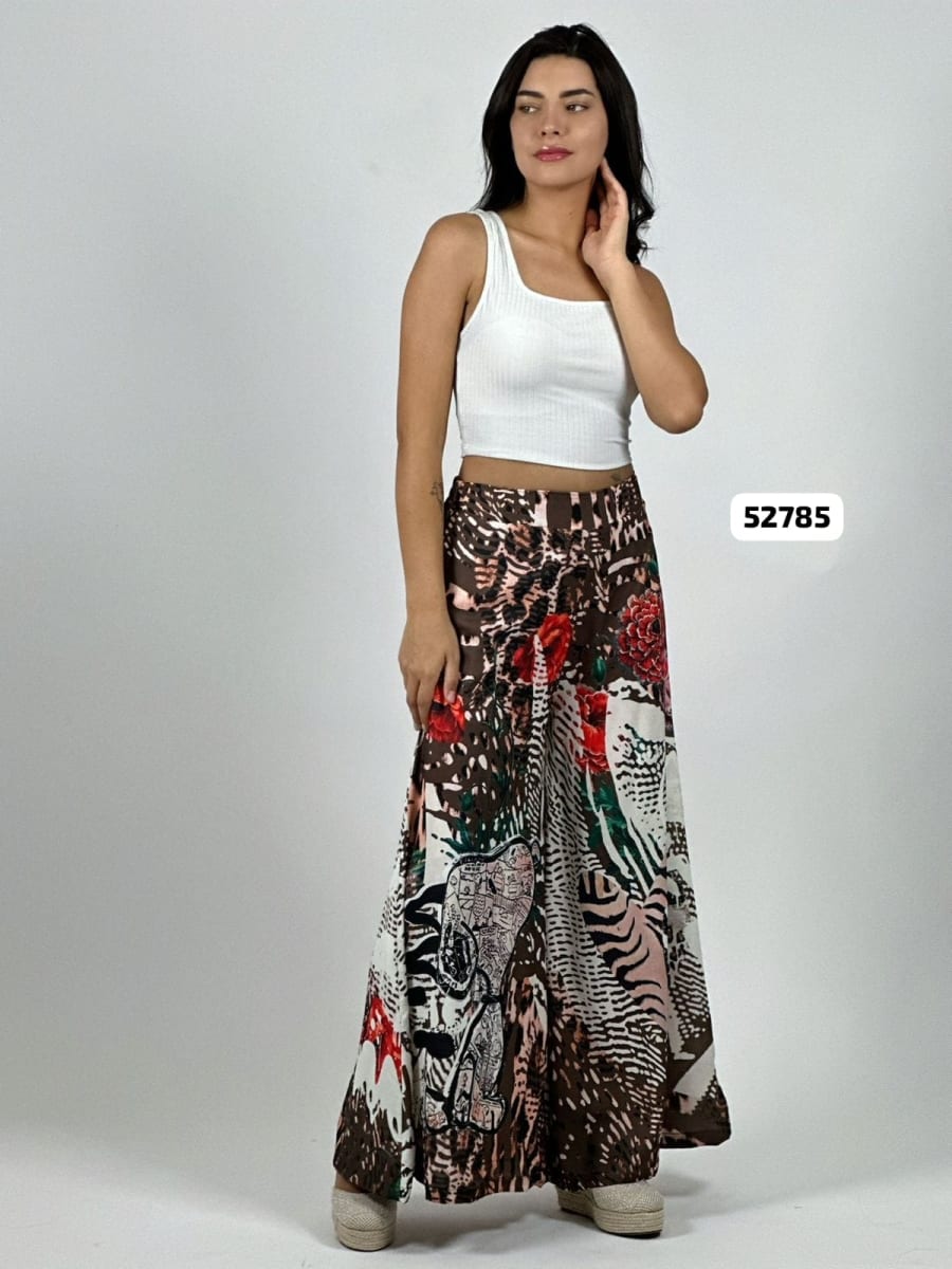 Palazzo Satin Estampado Rosas Snoopy Comic A4-834