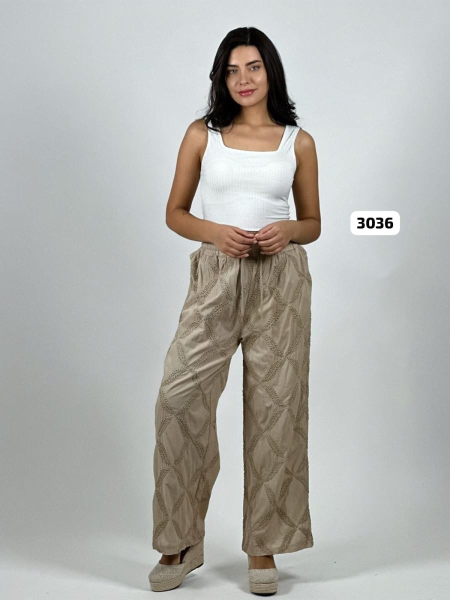 Palazzo Crepe Costuras de Eslabones A4-857