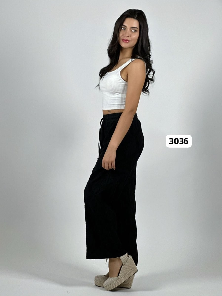 Palazzo Crepe Costuras de Eslabones A4-855