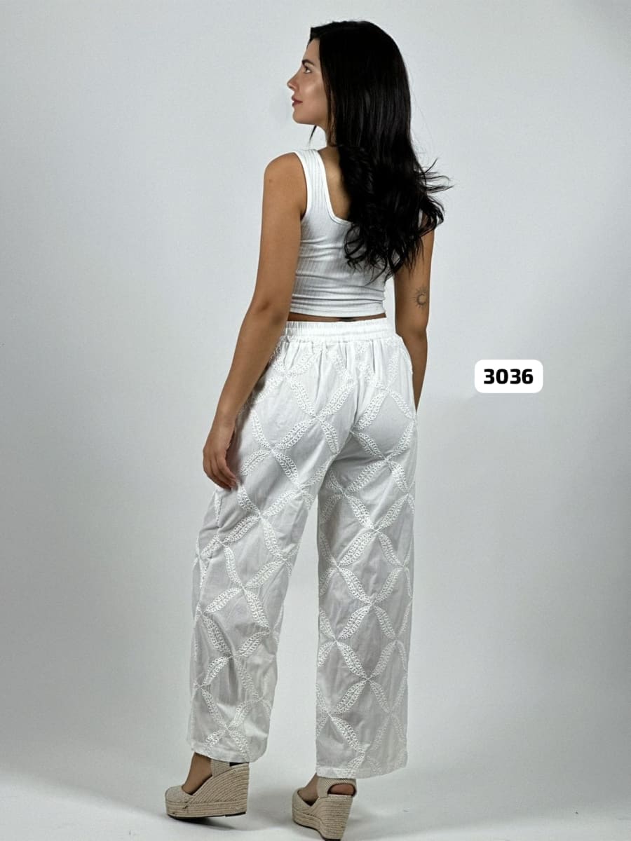 Palazzo Crepe Costuras de Eslabones A4-8512