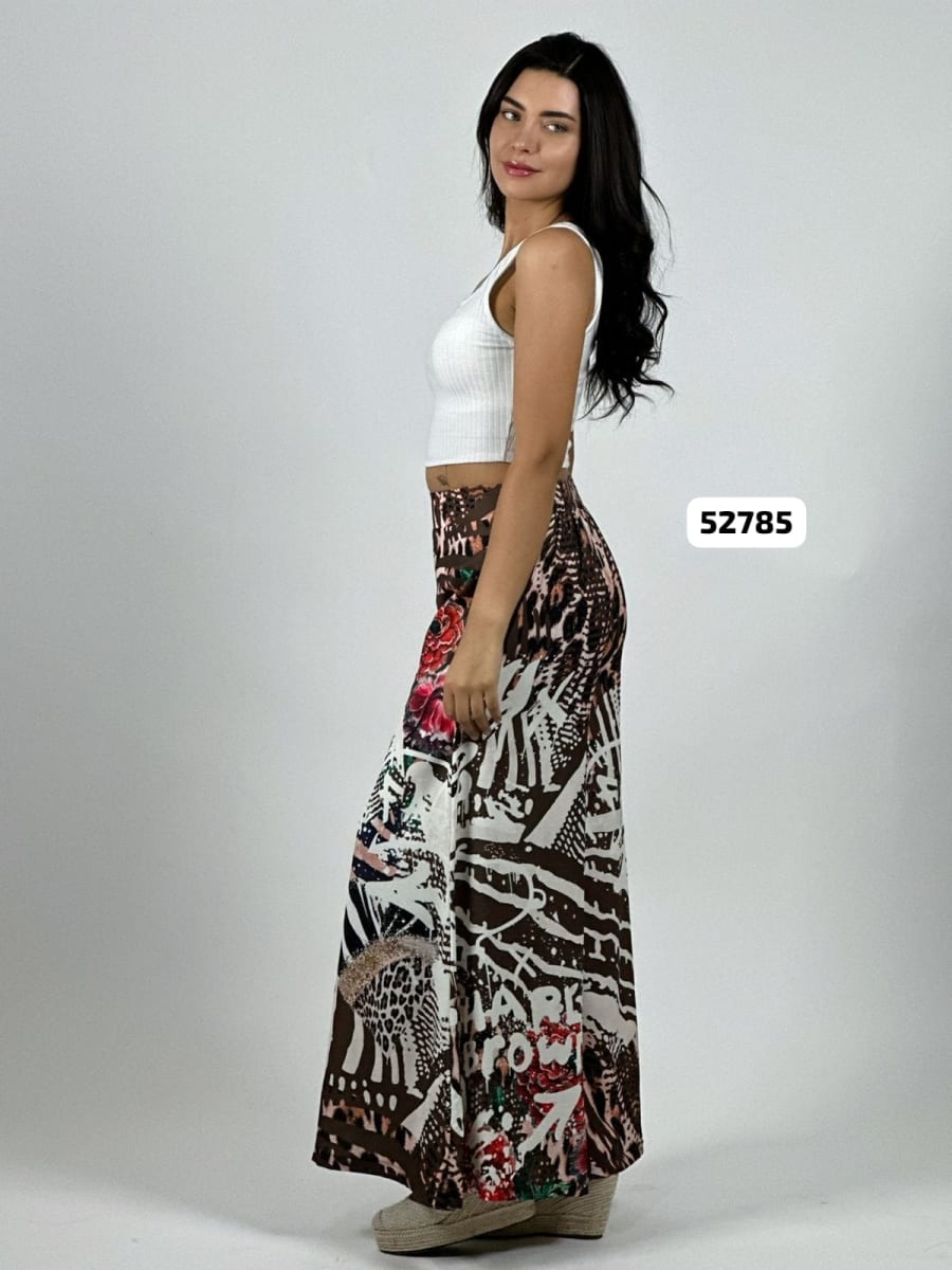 Palazzo Satin Estampado Rosas Snoopy Comic A4-837