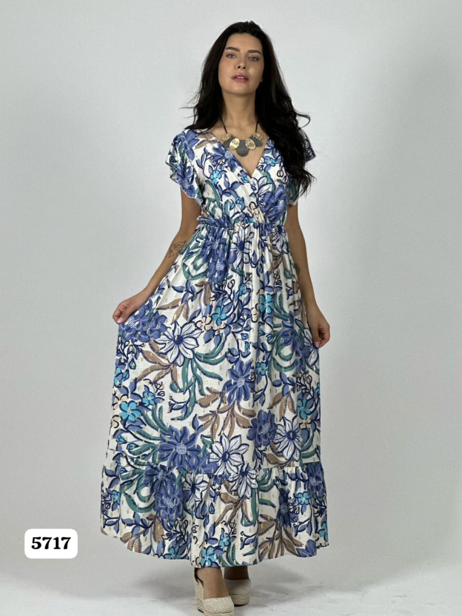 Vestido Viscosa Casual Floral A3-192