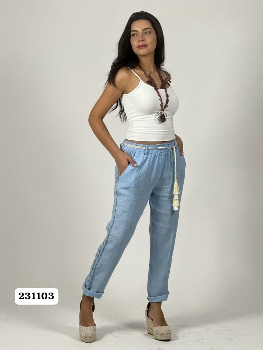 Jogger Italiano con Cordon Diseño en Costados A1-514