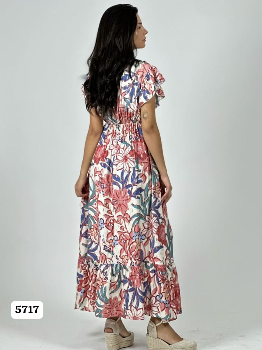 Vestido Viscosa Casual Floral A3-196