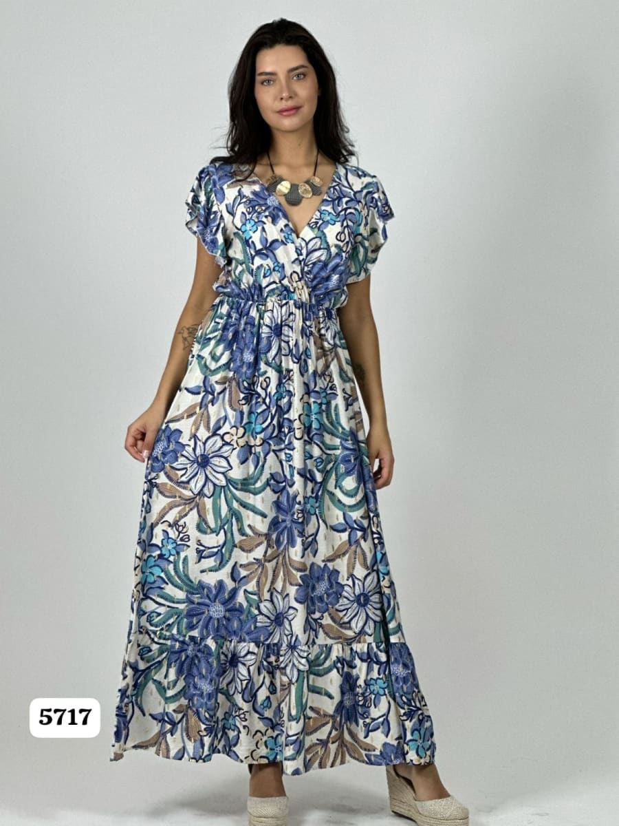 Vestido Viscosa Casual Floral A3-191