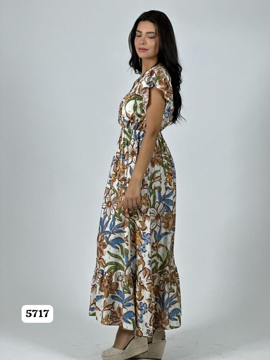 Vestido Viscosa Casual Floral A3-198