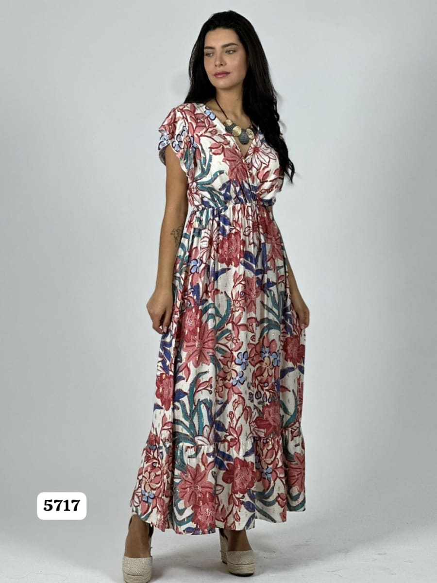 Vestido Viscosa Casual Floral A3-195