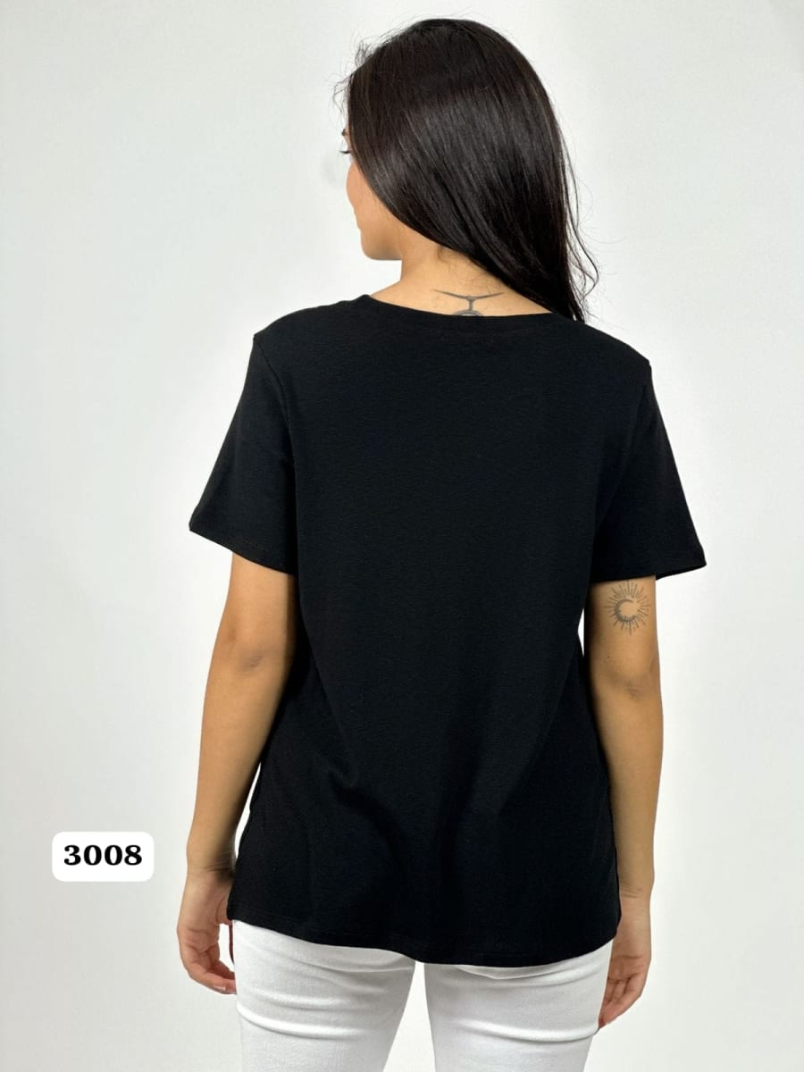 Polera Algodon Casual Oso Brillante A1-399