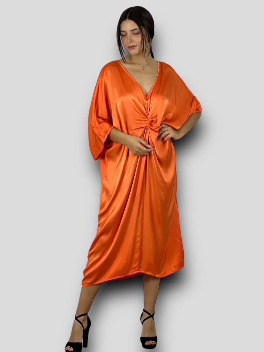 Vestido Holgado nudo Cruzado Frontal A1-1814