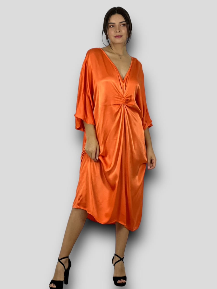 Vestido Holgado nudo Cruzado Frontal A1-1813