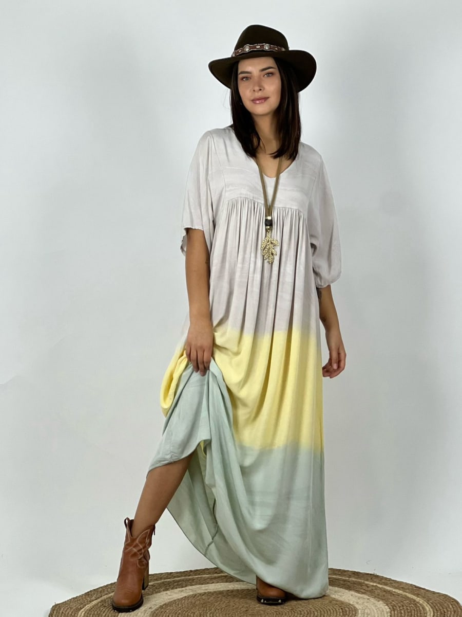 Vestido Degrade Con Mangas B2-126/1325