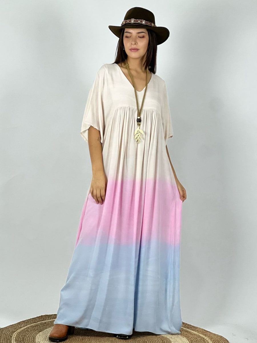 Vestido Degrade Con Mangas B2-126/1321