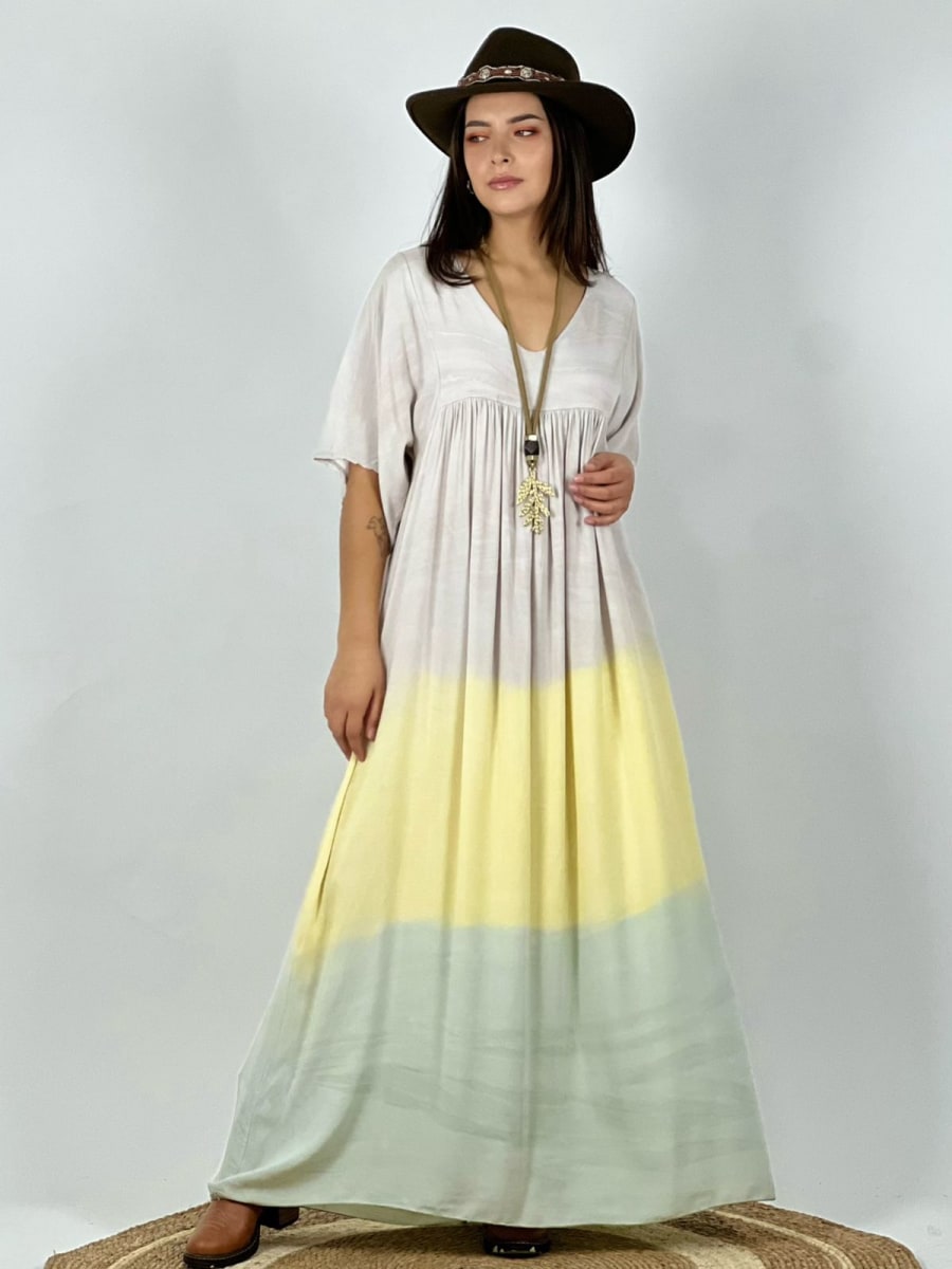 Vestido Degrade Con Mangas B2-126/1324