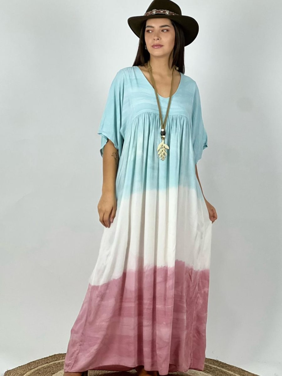 Vestido Degrade Con Mangas B2-126/1327