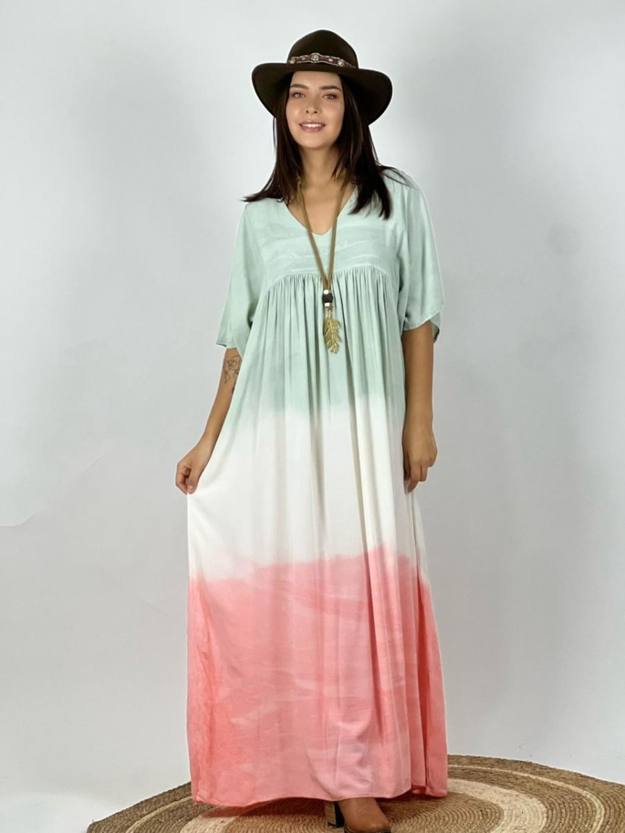 Vestido Degrade Con Mangas B2-126/13210