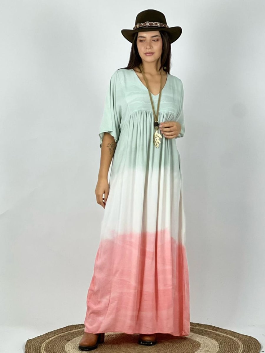 Vestido Degrade Con Mangas B2-126/13211