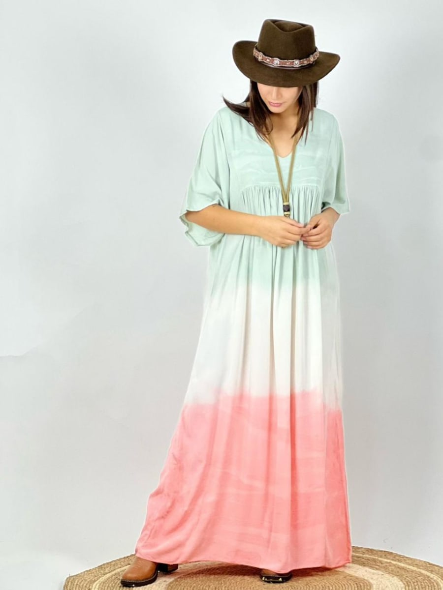 Vestido Degrade Con Mangas B2-126/13212