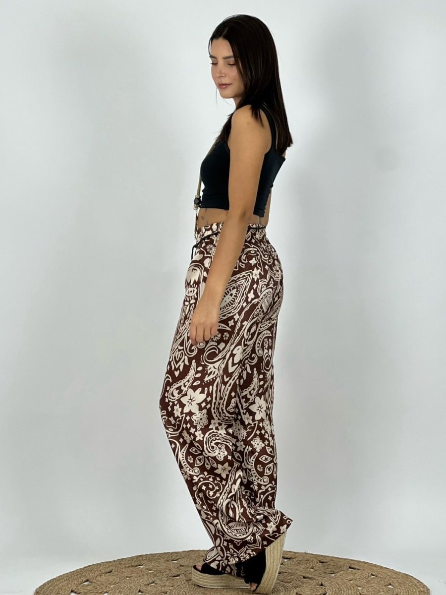 Palazzo Boho Chic Con Cordón A3-802