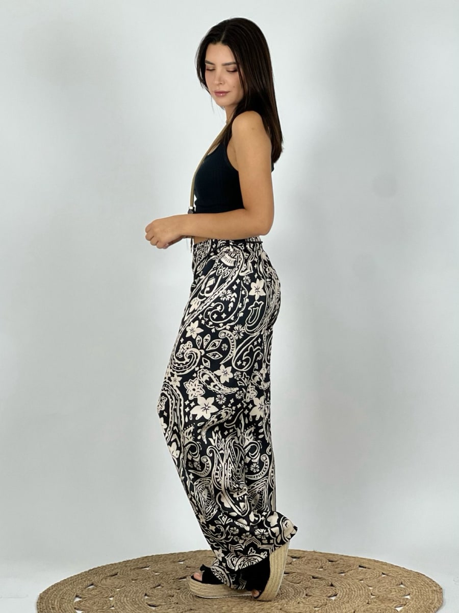 Palazzo Boho Chic Con Cordón A3-806