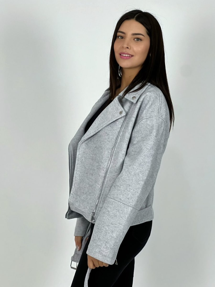 Chaqueta de Paño Con Cierre y Cinturon A1-31//437