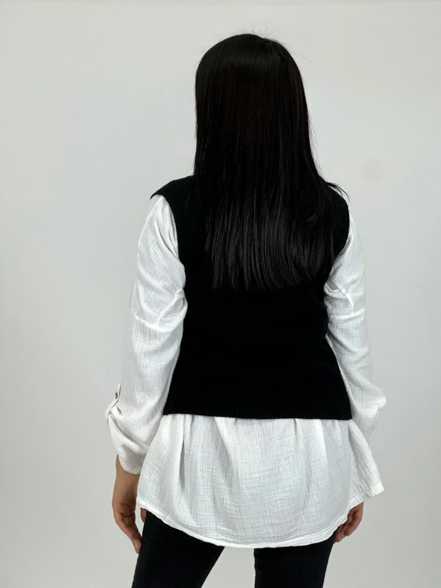 Sweater Cuello V S/Mangas Corto A4-924
