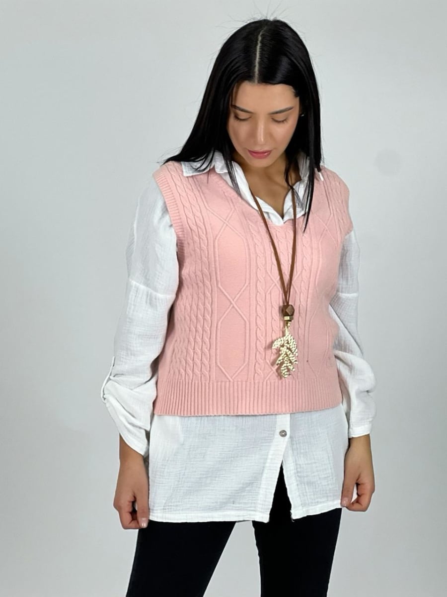 Sweater Cuello V S/Mangas Corto A4-926