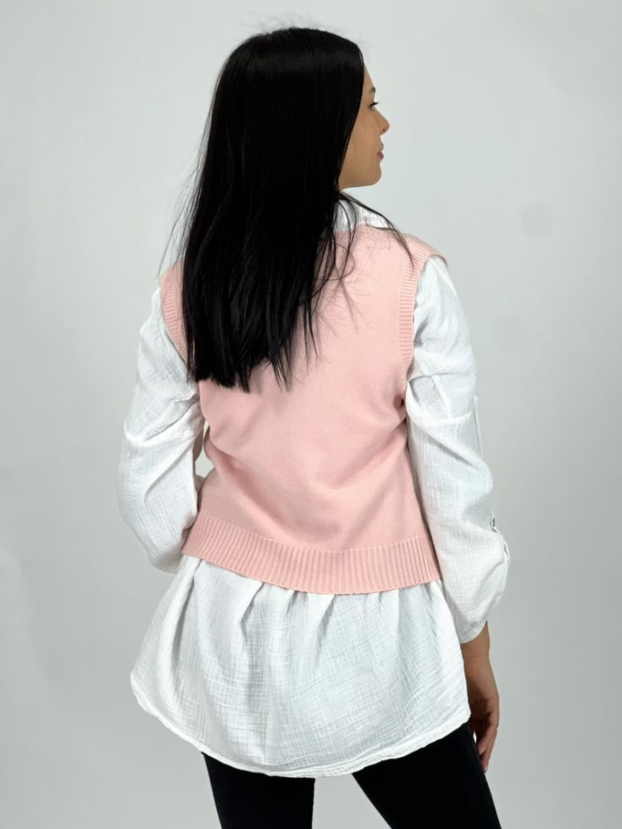 Sweater Cuello V S/Mangas Corto A4-928