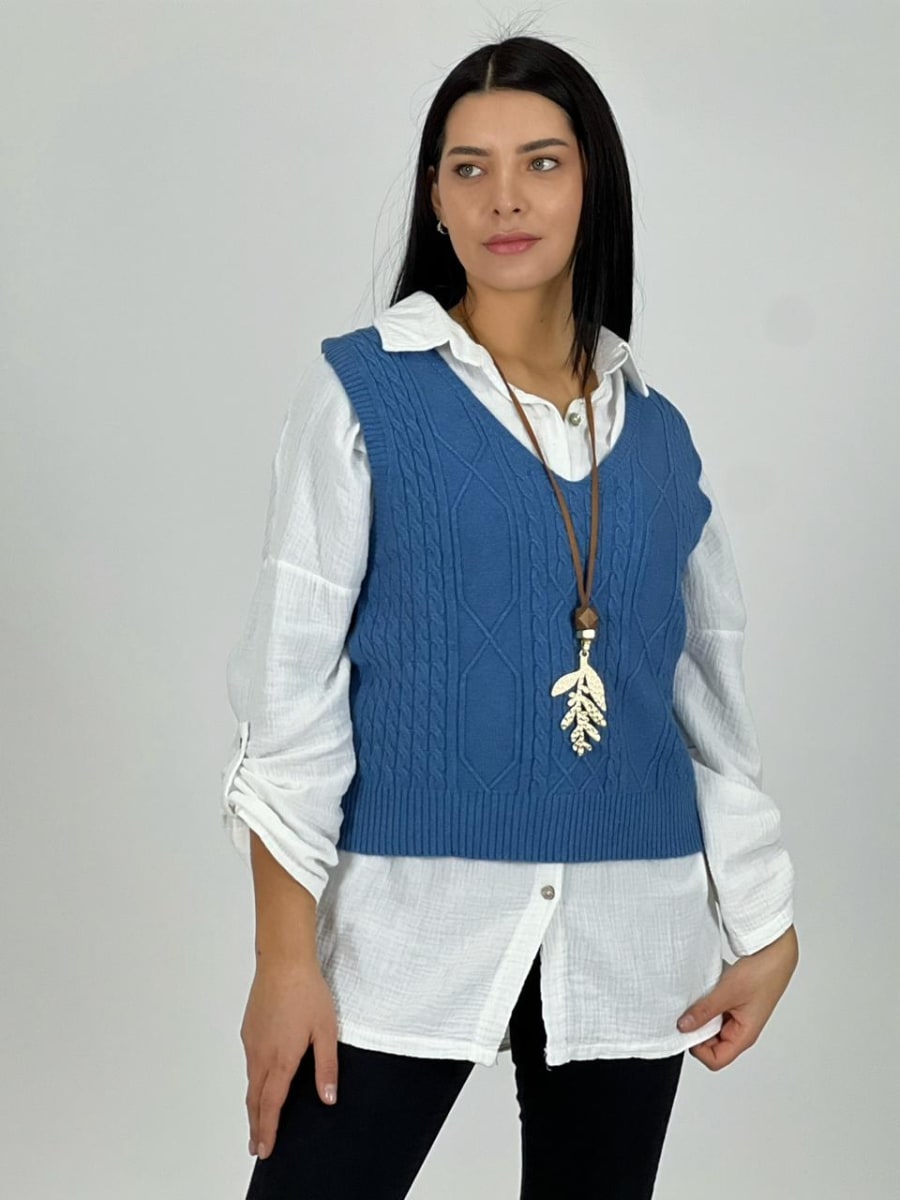 Sweater Cuello V S/Mangas Corto A4-9213