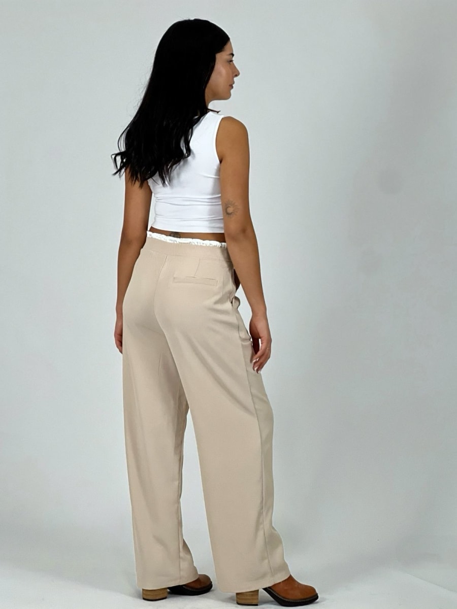 Pantalon Doble Pretina Viscosa A3-804