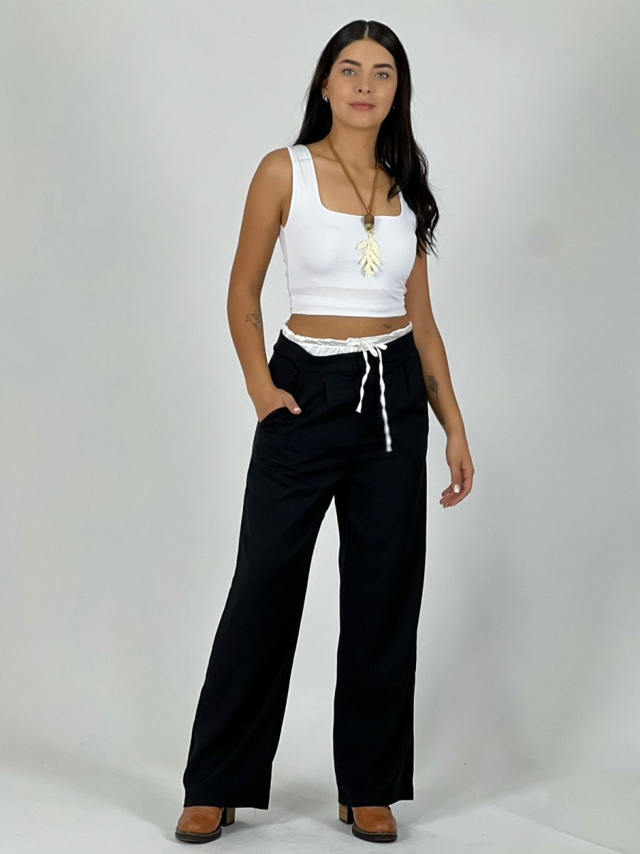 Pantalon Doble Pretina Viscosa A3-809