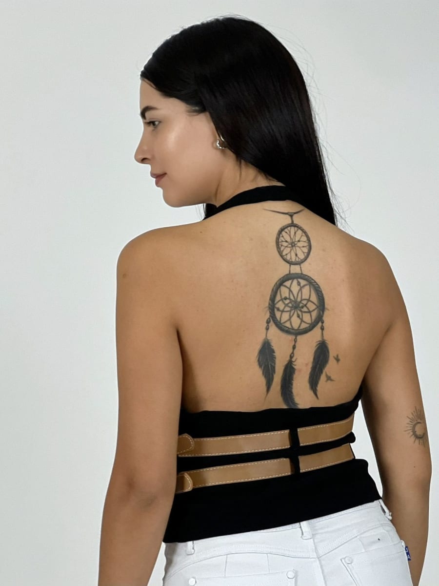 Top Lino Con Cinturones A3-803