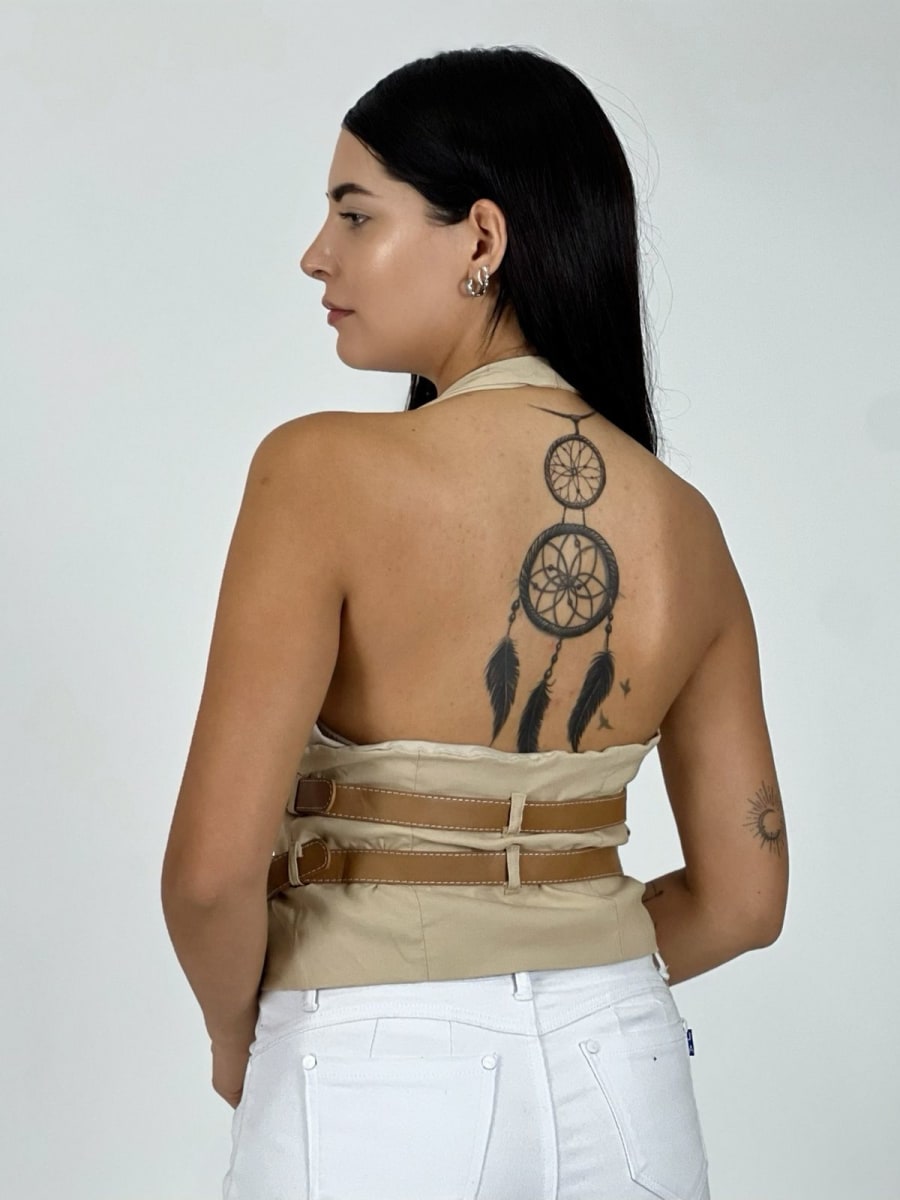 Top Lino Con Cinturones A3-806